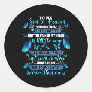 Sticker Rond Mon Fils Au Ciel Je Cachais Mes Larmes Qui Vous Ma