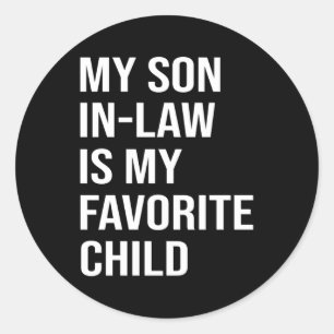 Sticker Rond Mon Fils En Droit Est Mon Humour Favori De Famille