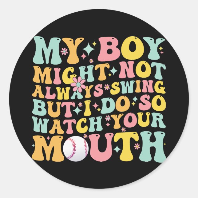 Sticker Rond Mon Garçon Ne Chantera Peut-Être Pas Toujours, Mai (Devant)