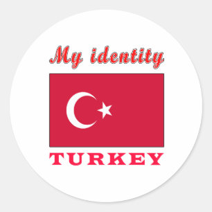 Sticker Rond Mon identité Turquie