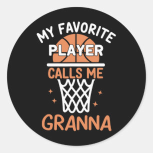 Sticker Rond Mon joueur favori m'appelle Granna Sketll
