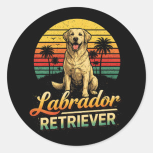 Sticker Rond Mon Labrador Retriever