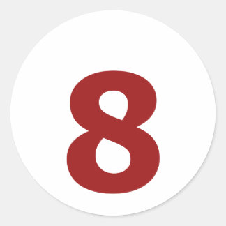 Sticker Rond Mon numéro est 8 !