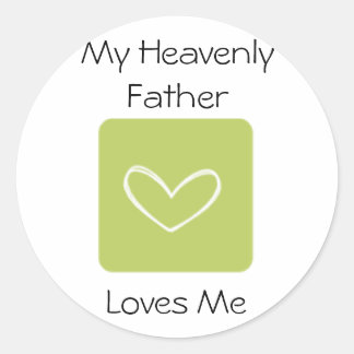 Sticker Rond Mon Père Céleste M'Aime LDS Primaire