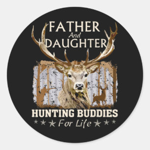 Sticker Rond Mon père et ma fille - Les amis de la chasse pour 