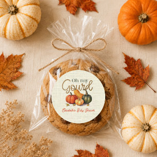 Sticker Rond Mon Petit Baby shower Citrouille Gourd