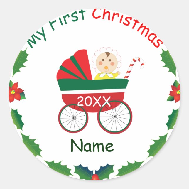 Sticker Rond Mon premier Noël (Devant)