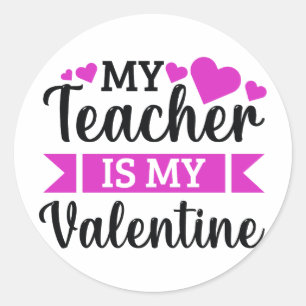Sticker Rond Mon professeur est mon idée de cadeau pour la Sain