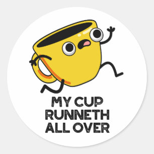 Sticker Rond Mon Runnet De Coupe Tout Sur Un Amusant Jeu De Bib