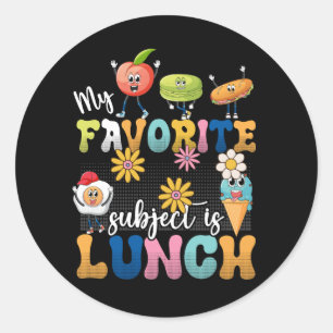 Sticker Rond Mon Sujet Préféré Est Lunch Lady Cafeteria Crew R