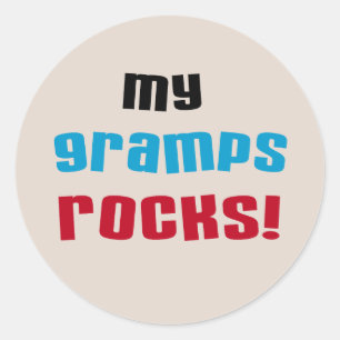 Sticker Rond Mon T-shirts et cadeaux de roches de papy