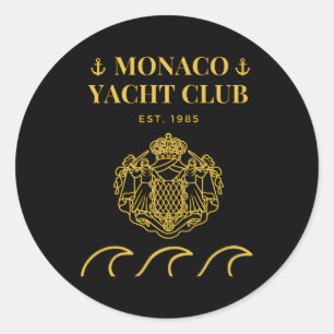 Sticker Rond Monaco Yacht