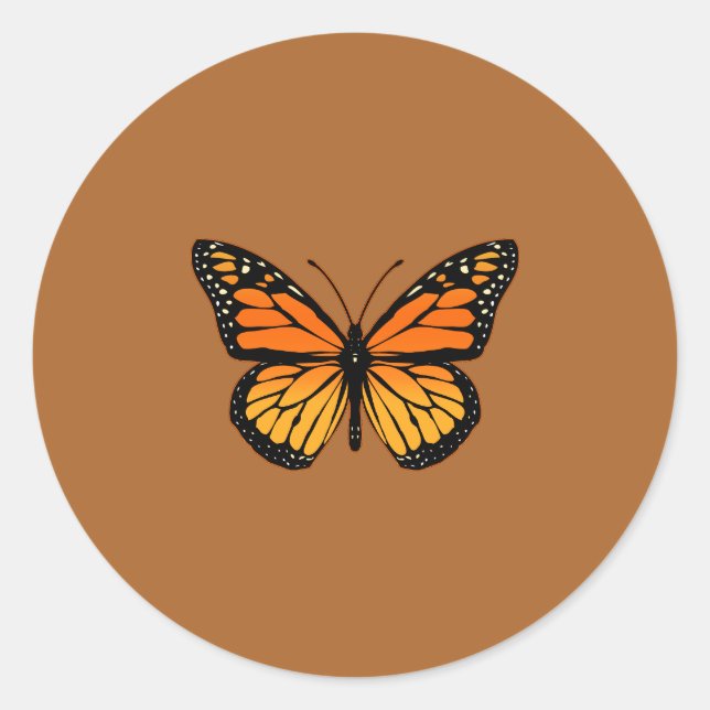 Sticker Rond Monarch Butterfly Joy (Devant)
