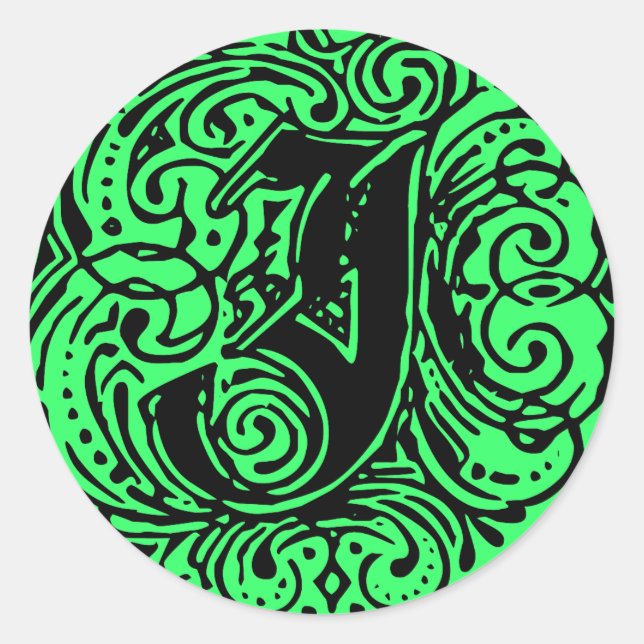 Sticker Rond Monarchie "J" (Devant)