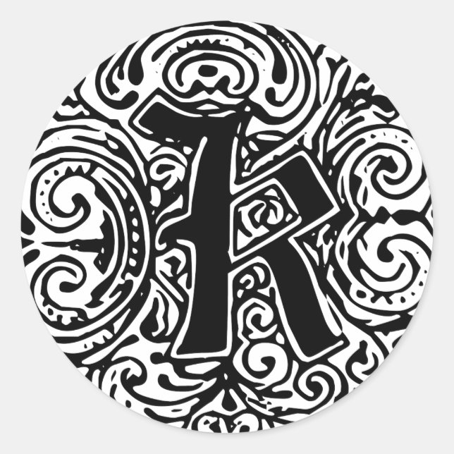 Sticker Rond Monarchie "K" (Devant)