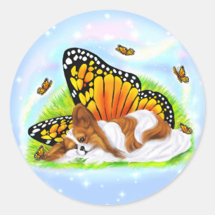 Sticker Rond Monarque mystique papillon
