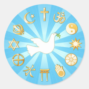 Sticker Rond Monde de la paix