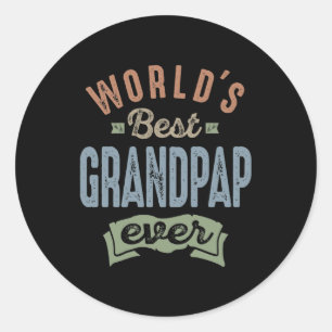 Sticker Rond Monde meilleur grand pap