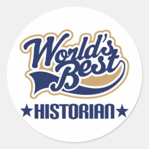 Sticker Rond Monde meilleur historien