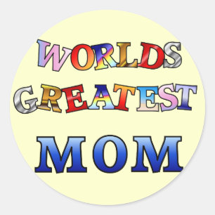 Sticker Rond Monde Meilleure maman