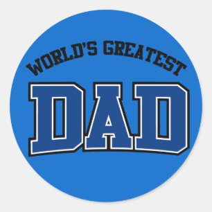 Sticker Rond Mondes plus grands chevalets papa bleu