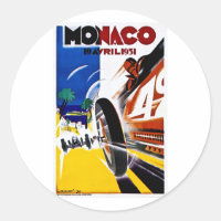 Monégasque 1931 Grand Prix de course Vintage Poste