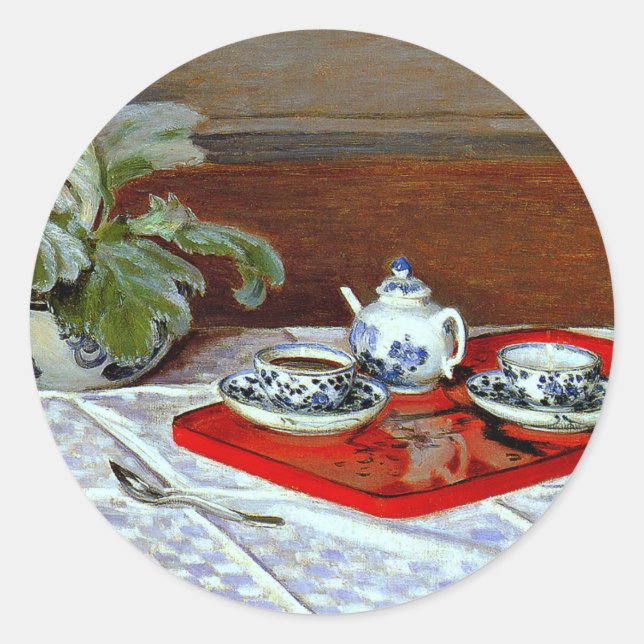 Sticker Rond Monet : Le Tea Set (Devant)