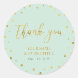 Sticker Rond Monnaie et or   Anniversaire moderne Favoriser Mer