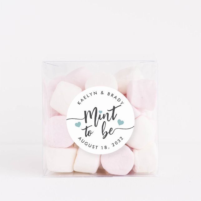 Sticker Rond Monnaie Noire & Blanc à être mariage préféré (Créateur téléchargé)