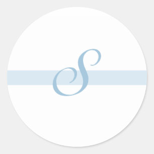Sticker Rond Monogramme bleu S