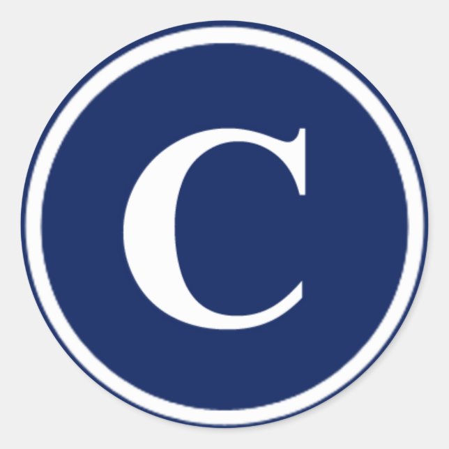 Sticker Rond monogramme C (Devant)