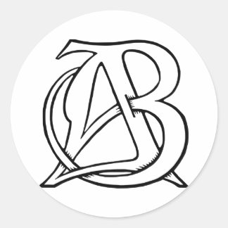 Sticker Rond Monogramme d'ab