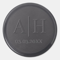 Monogramme Date Stick de cire noire