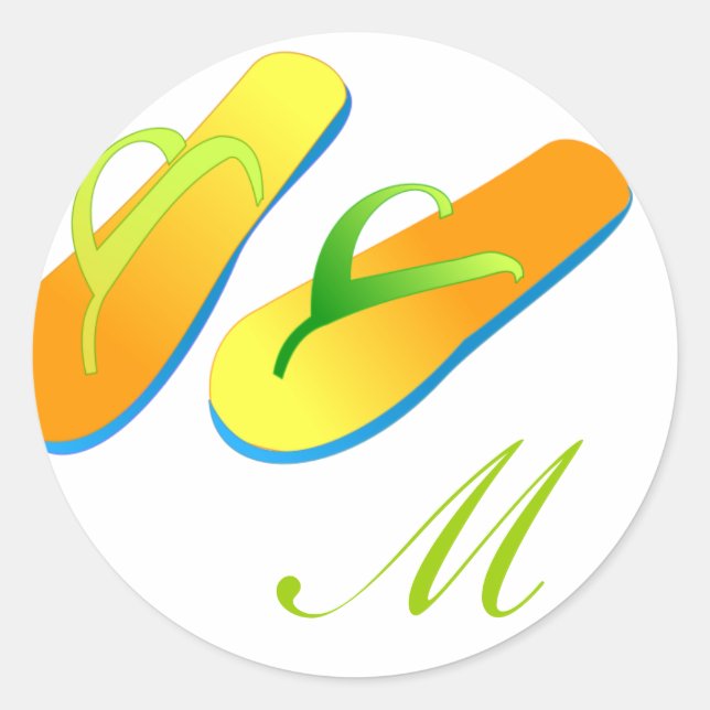 Sticker Rond Monogramme de bascules électroniques (Devant)