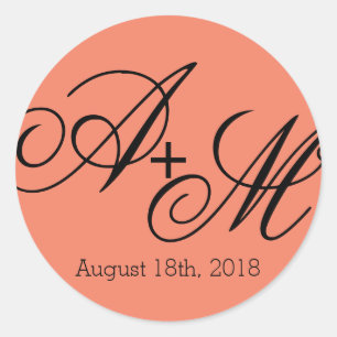 Sticker Rond Monogramme de bord moderne