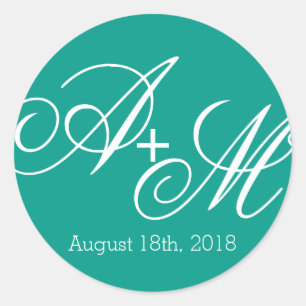 Sticker Rond Monogramme de bord moderne