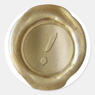 Sticker Rond Monogramme de cire de phoque - Or - Artistique ! -