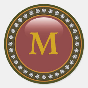 Sticker Rond Monogramme de la boucle