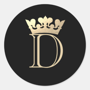 Sticker Rond Monogramme de la Couronne