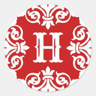 Sticker Rond monogramme de la saison des fêtes