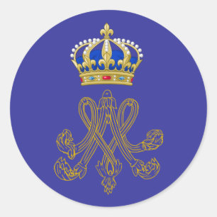 Sticker Rond Monogramme de Marie Antoinette