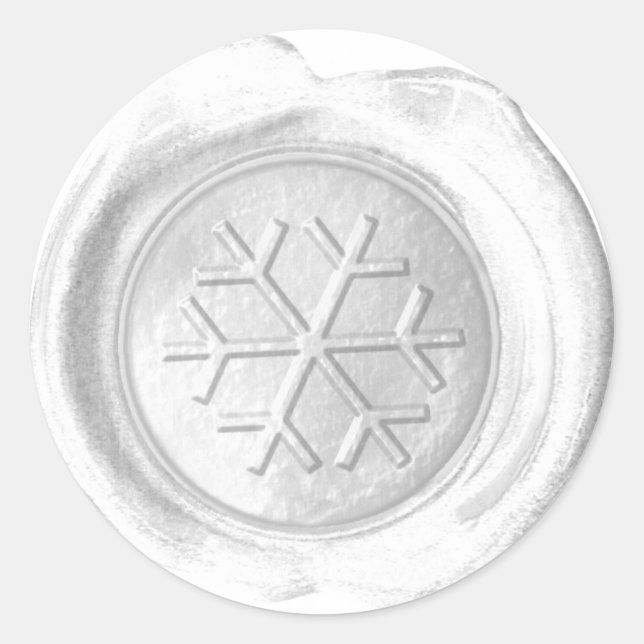 Sticker Rond Monogramme de sceau de cire - Blanc - Flacon de ne (Devant)