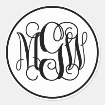 Monogramme de vigne noire blanche, do-it-yourself