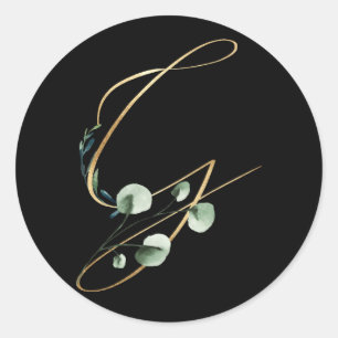 Sticker Rond monogramme d'hiver lettre xmas