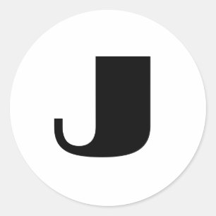 Sticker Rond monogramme "J"