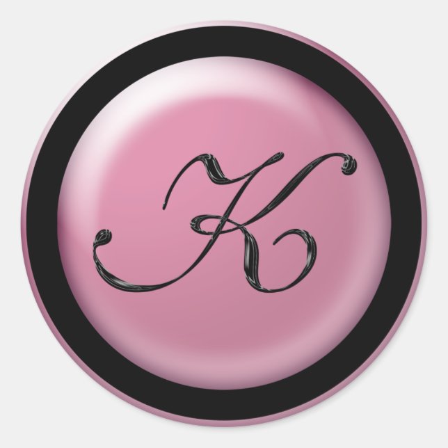 Sticker Rond Monogramme K (Devant)