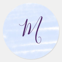 Monogramme lettre de nom aquarelle pastel violet r