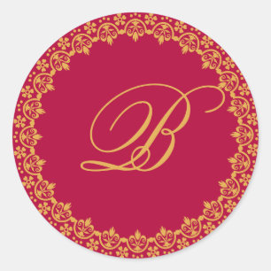 Sticker Rond monogramme mariage