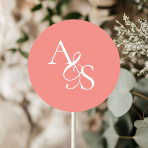 Sticker Rond Monogramme, Mariage