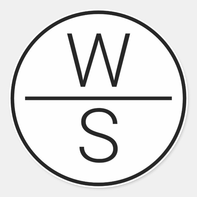 Sticker Rond Monogramme moderne de deux initiales (Devant)